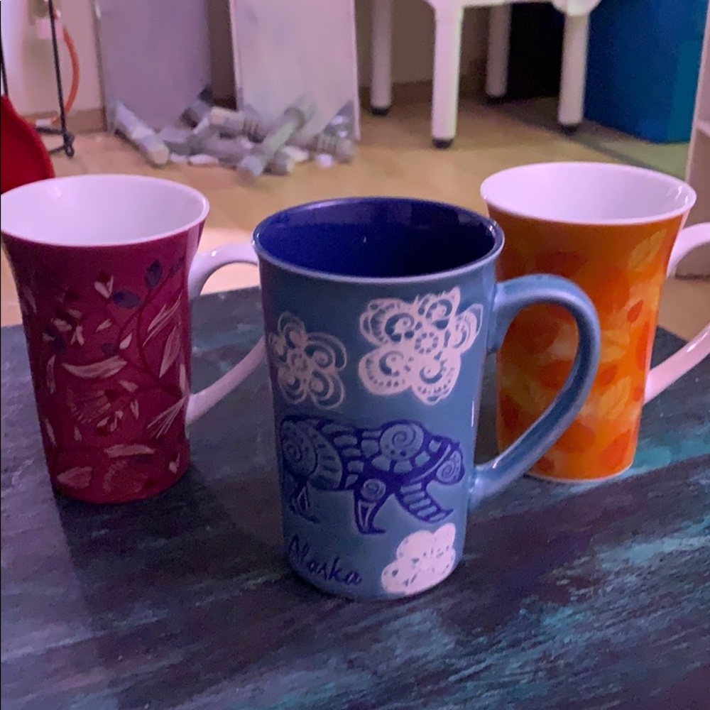 Set of 3 unique coffee mugs